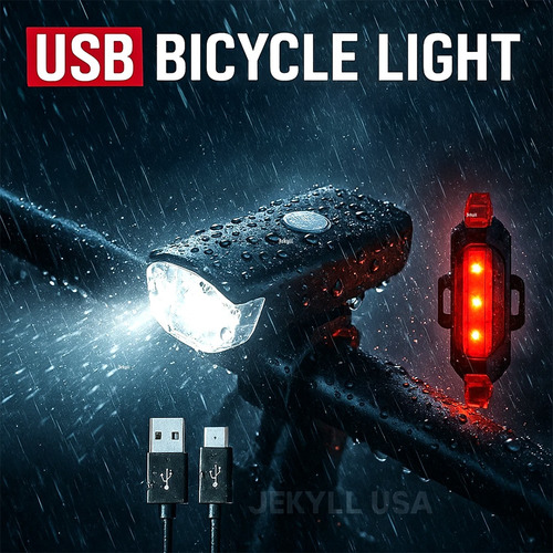 Accesorio De Linterna De Bicicleta Recargable Por Usb