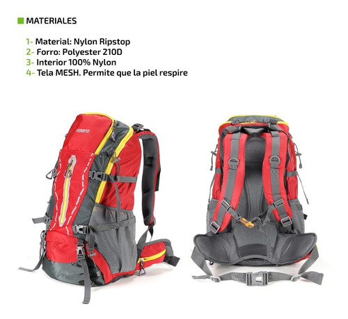 Imagen 5 de 9 de Mochila Tactica 45 Litros Camping Viaje Mujer Hombre Femmto