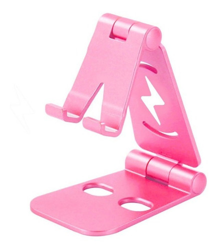 Soporte Universal Plegable Antiderrapante Tablet Celular Color Rosa