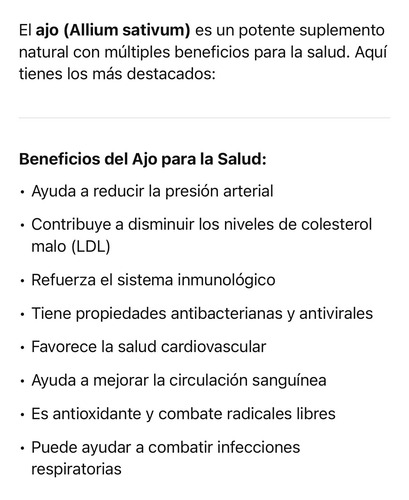 150 Cap 400mg Tecnonatura Ajo