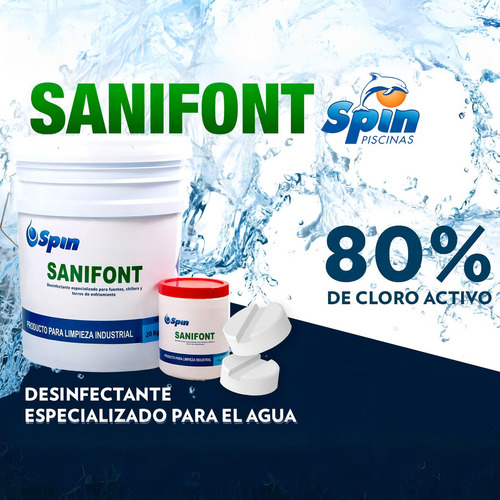 Desinfectante Spin Sanifont Tableta 3 Pulgadas 1 Kg Especializado