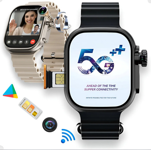 Smartwatch Ultra 3 Ai Chip 5g Câmera Wifi 16gb + 7 Pulseiras