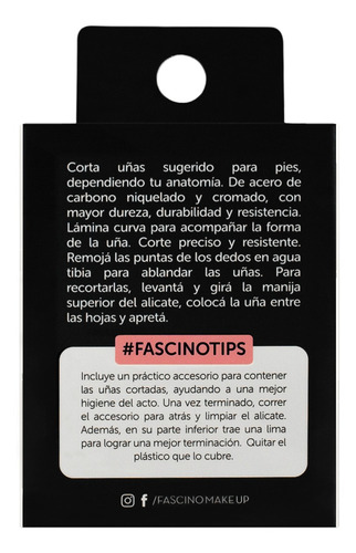Imagen 4 de 5 de Alicate Para Uñas De Acero Inoxidable Grande Fascino