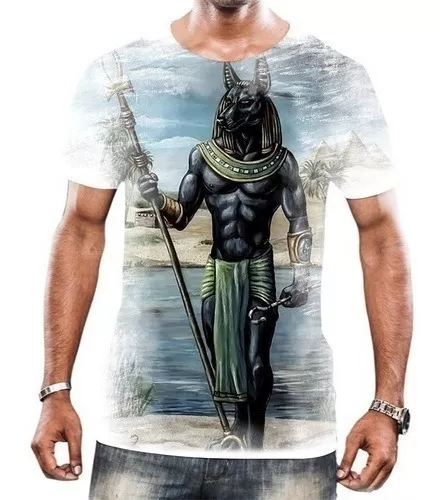 Camiseta Anubis Deus Egito Lost Egyptian Dragon Store