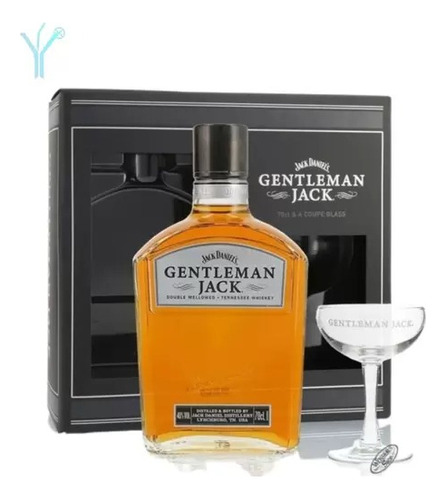 Kit Whisky Jack Gentleman Tennessee 700ml Com Taça