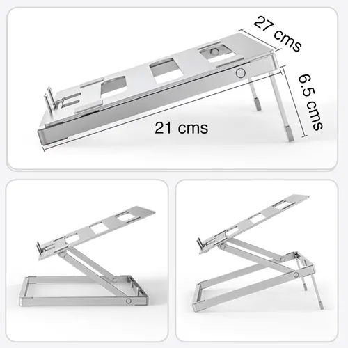 Soporte Notebook Escritorio Aluminio Plegable H12