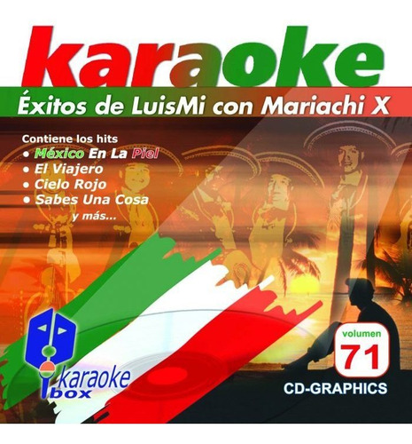 Cd+g Karaoke K-box Éxitos De Luis Miguel  Con Mariachi X