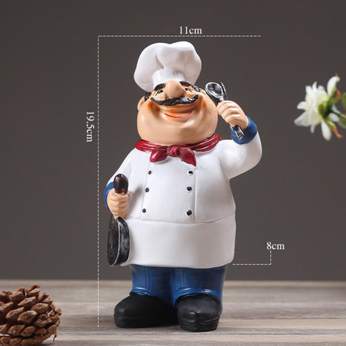 Nuevo Figuras De Chef Cocina Decoración Chef Pizarra, 4 Y
