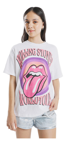 Playera Manga Corta Rolling Stones C&a De Niña