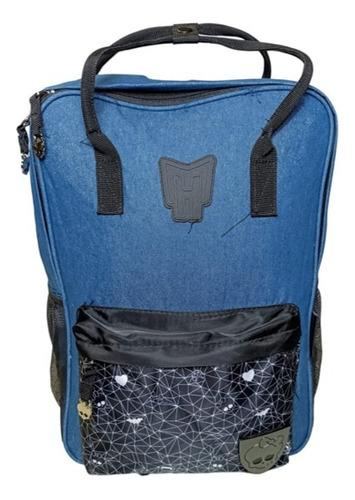 Mochila Juvenil Monster High Backpack Ds264 Color Azul Diseño de la tela Liso