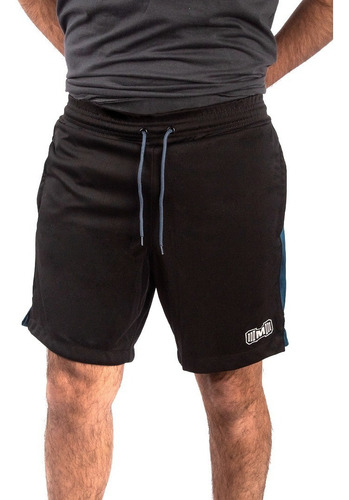 Short Deportivo | Short Hombre Gym C/ Cierres| Negro/azulace