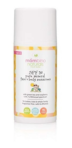 Mambino Organics Spf 30 Rostro Pure Mineral Y Protector Sola