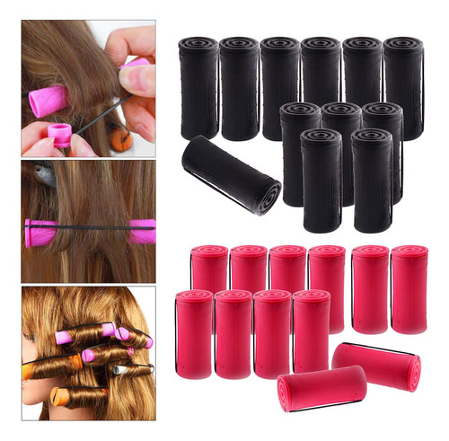 24x Natural Cold Wave Perm Rods No Elástico Ondulado Rod