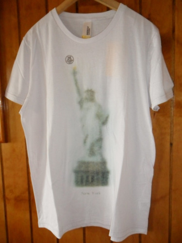 Polera  De Hombre Blanca Ny