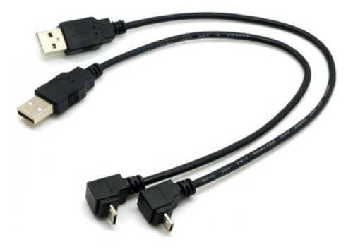 Cablecc - Cable Usb 2.0 Macho A Micro Usb En Ángulo De 90