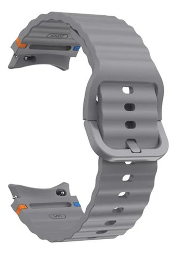 Malla Wave Compatible Con Samsung Galaxy Watch 4 5 6 7 40 44mm 5 Pro Generica Marca Miaband Gris Oscuro