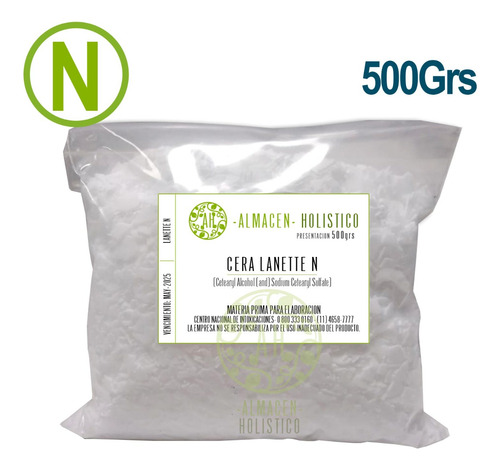 Cera Lanette N Emulsionante O/w Cosmetica Natural 500grs