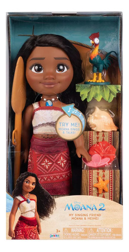 Muñeca mi amiga cantante Moana y Heihei Disney Sunny Doll 4382