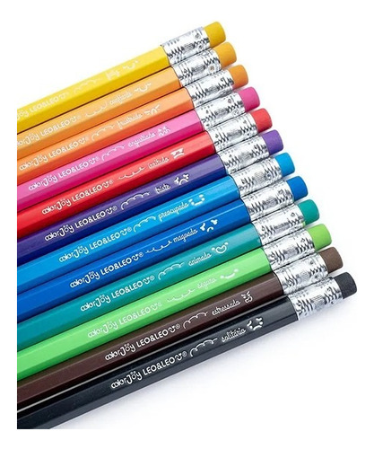Lápis De Cor Apagável Big Color Joy 12 Cores Leo & Leo