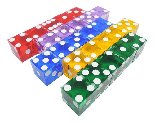 Dados De Casino De 19 Mm Con Los Bordes De Los Números De Se