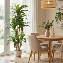 Planta artificial moderna con maceta decorativa Real Style Dracaena Palo de brasil grande de 170cm de alto Artego modelo Jungla para hogar sala comercio oficina