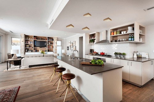 Imagen 5 de 8 de Plafon Madera Led 6w 15x15cm Ideal Living Cocina Pasillo