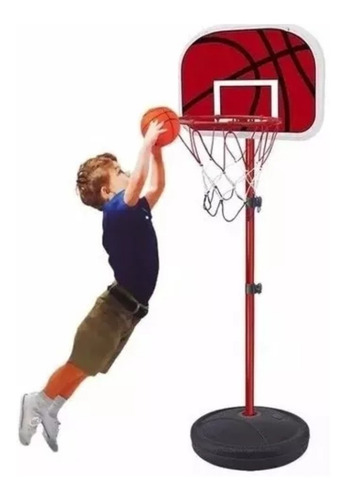 Imagem 2 de 5 de Cesta De Basquete Infantil Brinquedo Regulável Até 139 Cm