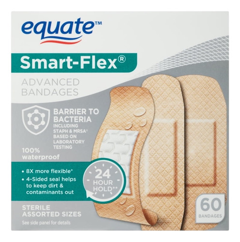 Curitas Impermeables Equate Smart Flex 60 Unidades