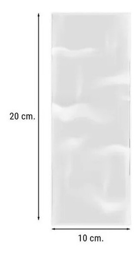 Imagen 2 de 7 de Bolsa Plastica 10x20 Cm Transparente Celofan - 100 Uni