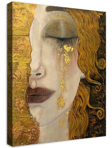 Cuadro Lágrimas De Oro Gustav Klimt Canvas Tipo Oleo 