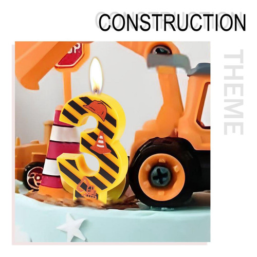 Velas De Número De Cumpleaños De Construcción, Velas De Para