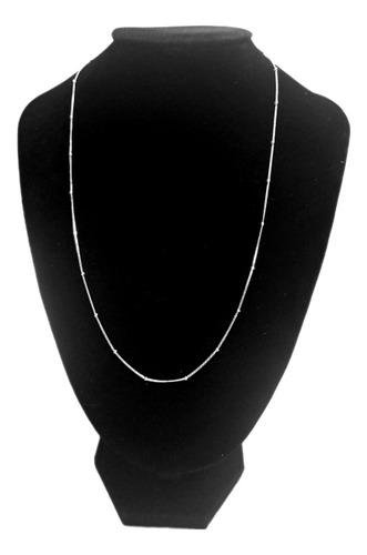 Collar Cadena De Plata Fina Italiana 50cm Por 1mm De Mujer.