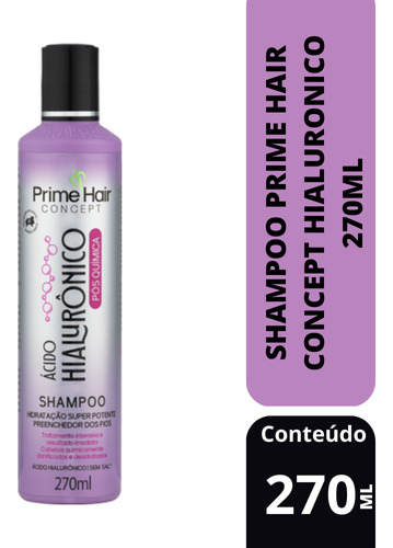 Shampoo Prime Hair Concept Acido Hialuronico 270ml Full