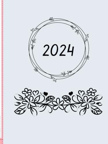 Agenda 2024 Floral - Con Planificador Mensual, Semanal Y Dia