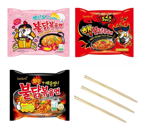 03 Lamen Coreano Samyang Sabor Frango Hot Chicken Ramen