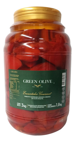 Morrones En Aceite Green Olive 1.8 Kg