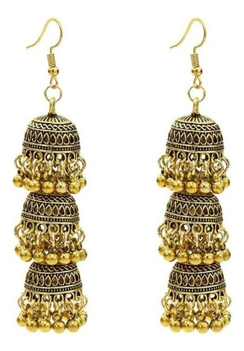 Hindú Vintage Bollywood Gitano Oxidado Tradicional Jhumka J