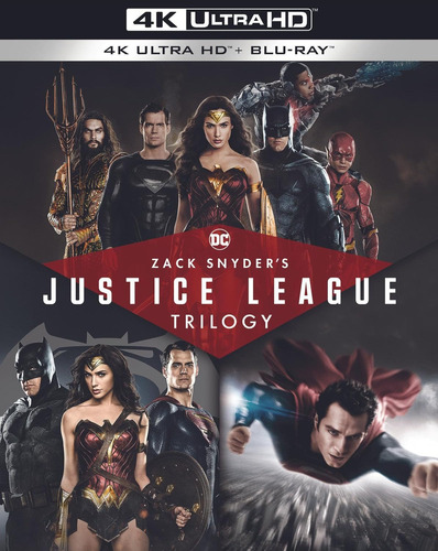 4k Ultra Hd + Blu-ray Zack Snyders Justice League Trilogy