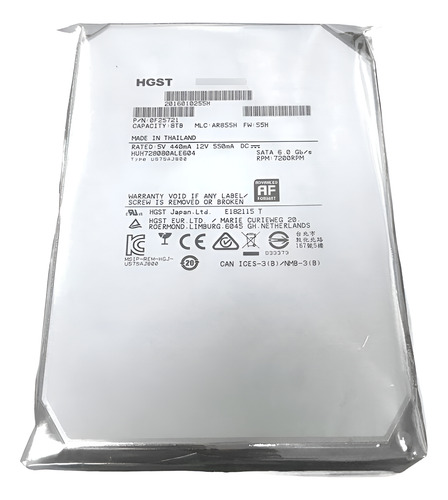 Disco Duro Hgst Ultrastar He8 8tb 7200 Rpm Sata 6gb/s 3.5