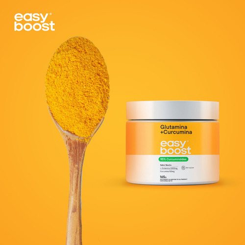 Glutamina + Curcumina Easy Boost 95% Curcuminoides 165g Sabor Neutro