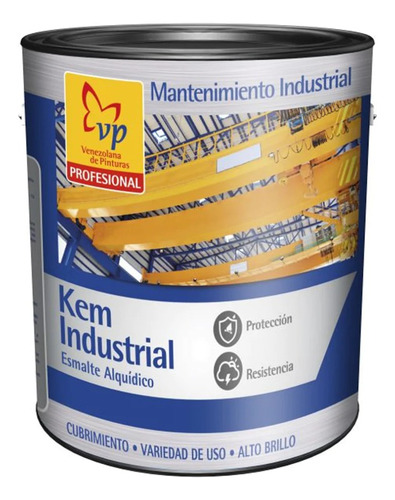 Pintura Kem Industrial Rojo Bermellon Ral-3001 Vp Galon