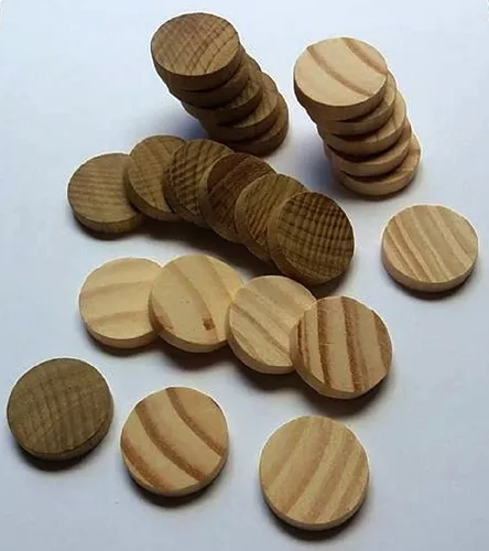 Peças de madeira para jogo de damas 30 mm no Shoptime