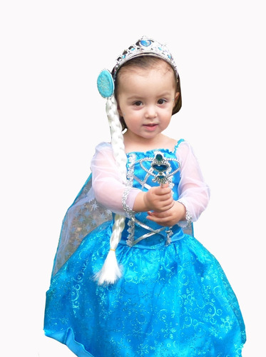 Imagen 1 de 4 de Disfraz Fronzen Vestido Elsa Promoción Disfraces Princesas