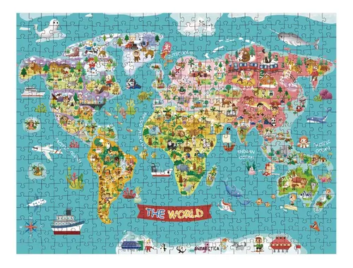 Puzzle del mundo sales para niños