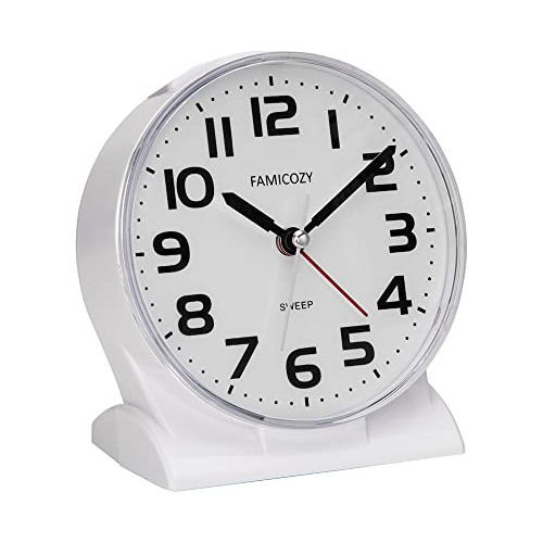 Reloj Despertador Analógico De 4.5', Sin Tic-tac, Legi...