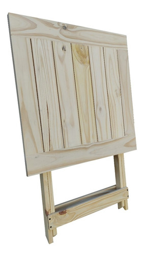 Mesa Plegable De Pino Madera Maciza70x70 Jardin Interior Bar