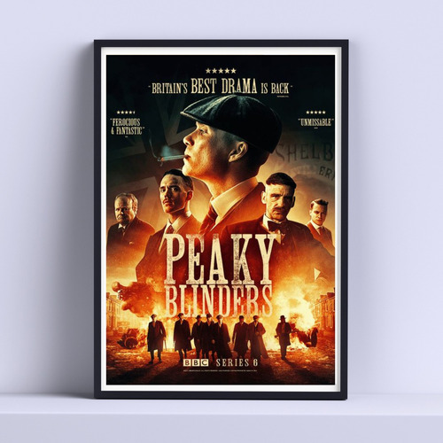 Cuadro Peaky Blinder Shelby  Decorativo 30x40cm Con Vidrio