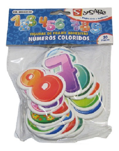 Figuras De Foami Numeros Coloridos Sysabe 