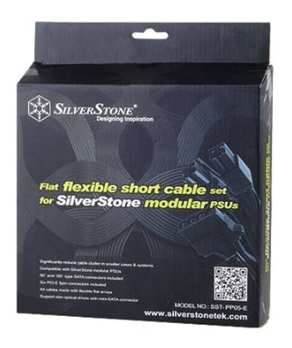 Juego De Cables Cortos Planas Y Flexibles Silverstone Diseñ