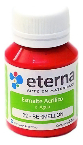 Esmalte Acrilico Al Agua Eterna X 37ml Color del óleo 22 BERMELLON
